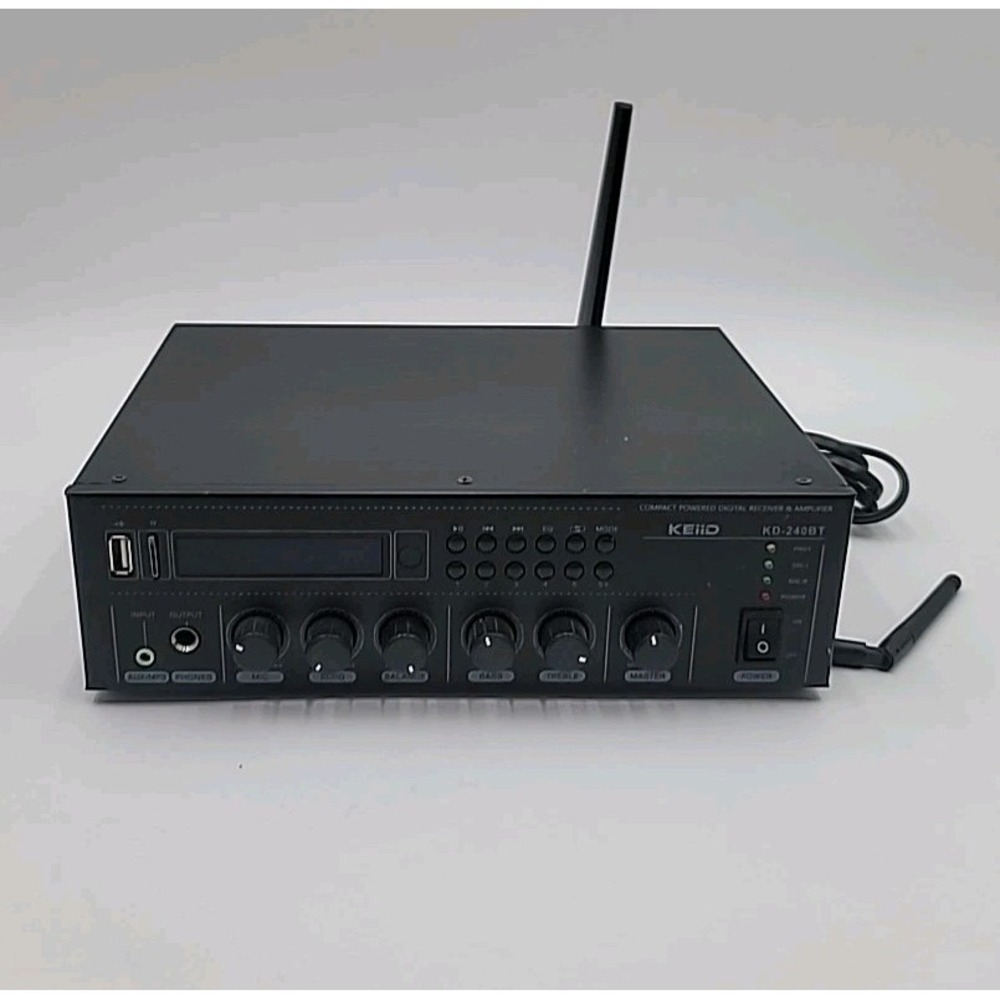 Keiid KD-240BT Powered Digital Receiver And Amplifier 2 Channel  Bluetooth Audio